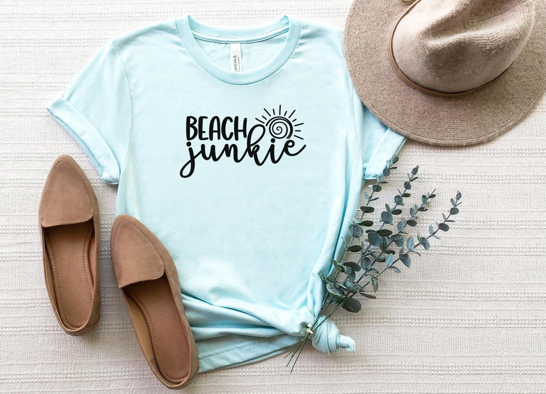 Shirts & Tops-Beach Junkie T-Shirt-S-Heather Ice Blue-Jack N Roy