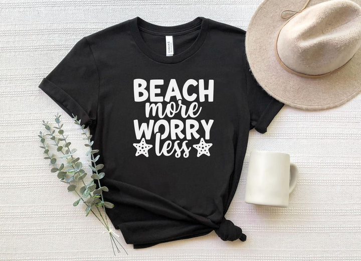 Shirts & Tops-Beach More, Worry Less T-Shirt-S-Black-Jack N Roy