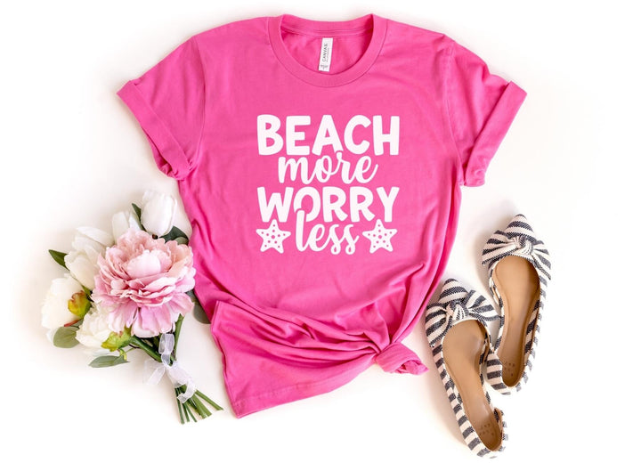 Shirts & Tops-Beach More, Worry Less T-Shirt-S-Charity Pink-Jack N Roy