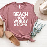 T-Shirt-Beach More, Worry Less T-Shirt-S-Heather Mauve-Jack N Roy