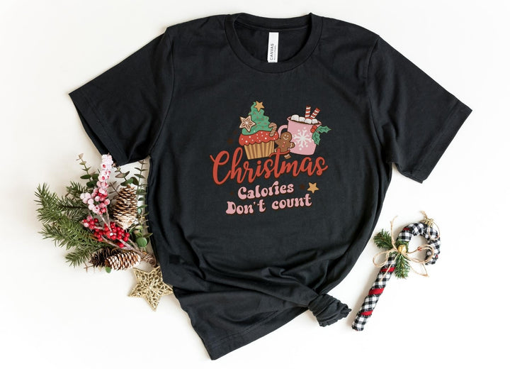 Shirts & Tops-Christmas Calories Don't Count T-Shirt-S-Black-Jack N Roy
