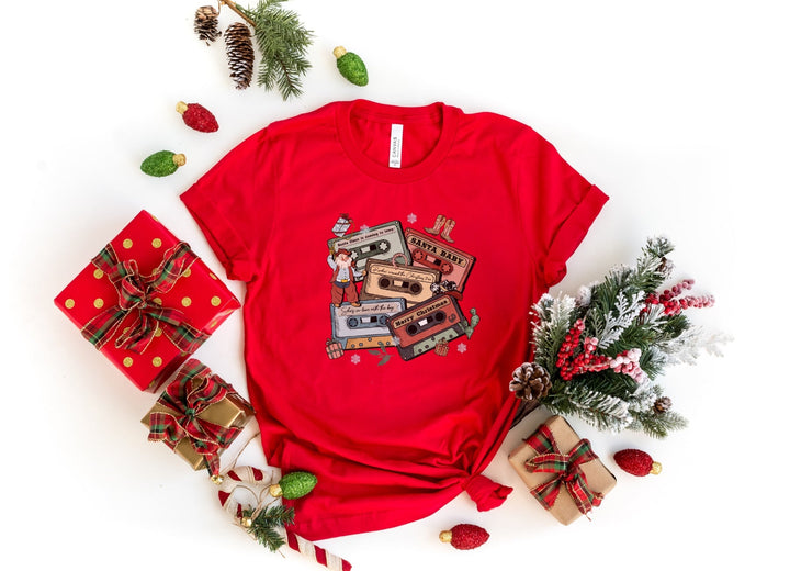 Shirts & Tops-Christmas Tapes T-Shirt-S-Red-Jack N Roy