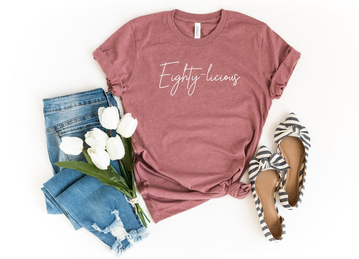 Shirts & Tops-Eighty-licious T-Shirt-S-Heather Mauve-Jack N Roy