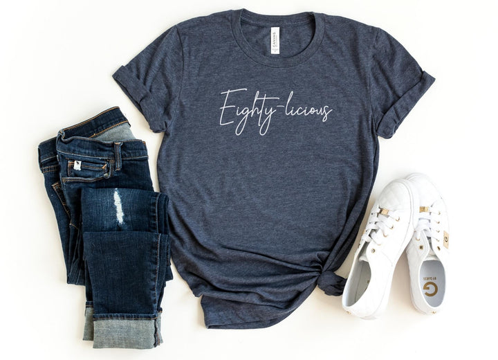 Shirts & Tops-Eighty-licious T-Shirt-S-Heather Navy-Jack N Roy