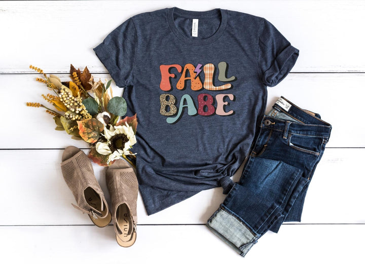 Shirts & Tops-Fall Babe T-Shirt-S-Heather Navy-Jack N Roy