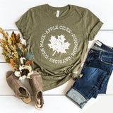 T-Shirt-Fall Leaf T-Shirt-S-Heather Olive-Jack N Roy