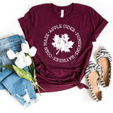 T-Shirt-Fall Leaf T-Shirt-S-Maroon-Jack N Roy