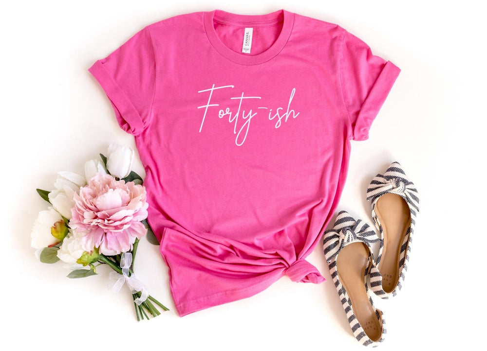 Shirts & Tops-Forty-ish T-Shirt-S-Charity Pink-Jack N Roy
