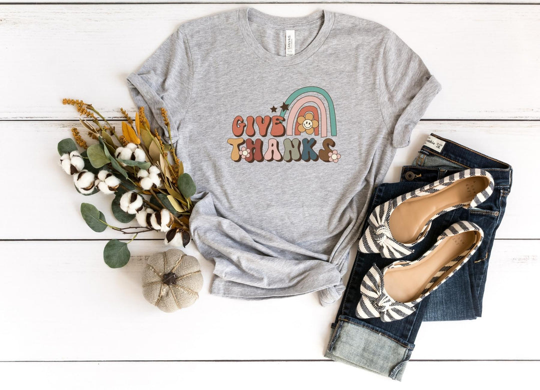 Shirts & Tops-Give Thanks T-Shirt-S-Athletic Heather-Jack N Roy