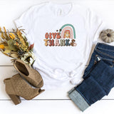 T-Shirt-Give Thanks T-Shirt-S-White-Jack N Roy