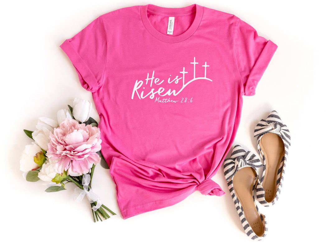 Shirts & Tops-He Is Risen T-Shirt-S-Charity Pink-Jack N Roy