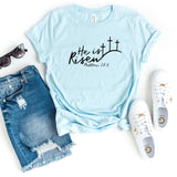 T-Shirt-He Is Risen T-Shirt-S-Heather Ice Blue-Jack N Roy