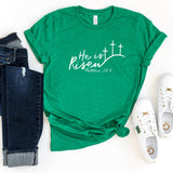T-Shirt-He Is Risen T-Shirt-S-Heather Kelly-Jack N Roy