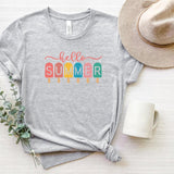 T-Shirt-Hello Summer T-Shirt-S-Athletic Heather-Jack N Roy