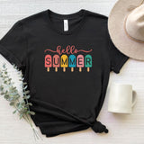 T-Shirt-Hello Summer T-Shirt-S-Black-Jack N Roy