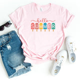 T-Shirt-Hello Summer T-Shirt-S-Pink-Jack N Roy