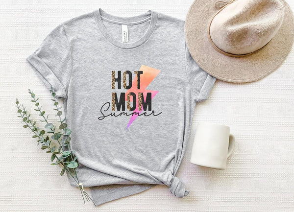 T-Shirt-Hot Mom Summer T-Shirt-S-Athletic Heather-Jack N Roy