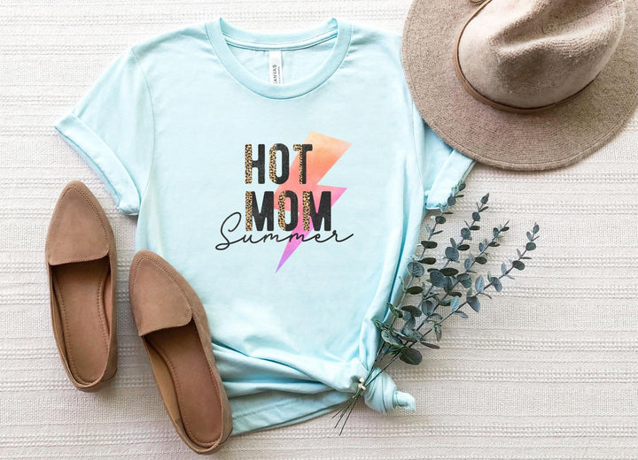 Shirts & Tops-Hot Mom Summer T-Shirt-S-Heather Ice Blue-Jack N Roy