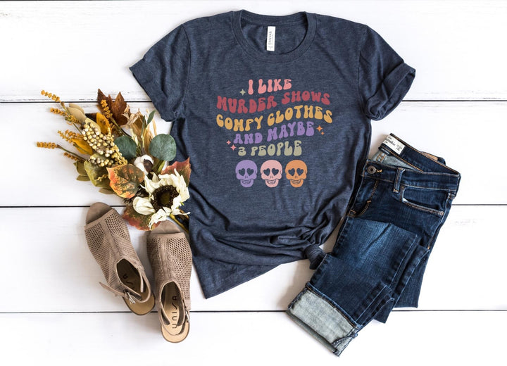 Shirts & Tops-I Like Halloween T-Shirt-S-Heather Navy-Jack N Roy