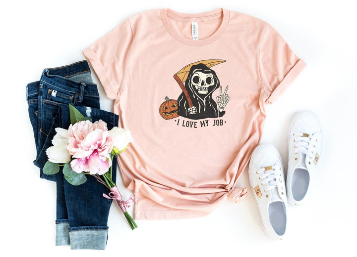Shirts & Tops-I Love My Job T-Shirt-S-Heather Peach-Jack N Roy