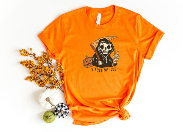 T-Shirt-I Love My Job T-Shirt-S-Orange-Jack N Roy