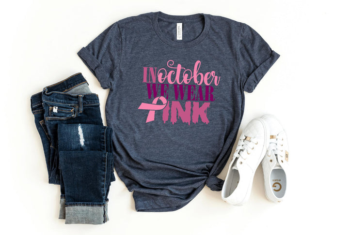 Shirts & Tops-In October We Wear Pink T-Shirt 🎗️-S-Navy-Jack N Roy