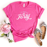 T-Shirt-Life Begins At Forty T-Shirt-S-Charity Pink-Jack N Roy