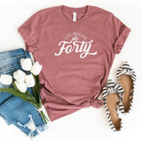 T-Shirt-Life Begins At Forty T-Shirt-S-Heather Mauve-Jack N Roy