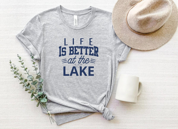 T-Shirt-Life Is Better At The Lake T-Shirt-S-Athletic Heather-Jack N Roy
