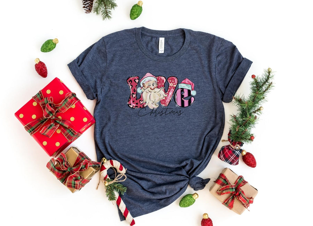 Shirts & Tops-Love Christmas T-Shirt-S-Heather Navy-Jack N Roy
