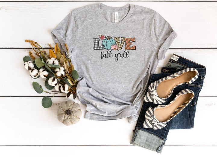 Shirts & Tops-Love Fall Y'All T-Shirt-S-Athletic Heather-Jack N Roy