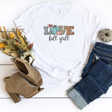 T-Shirt-Love Fall Y'All T-Shirt-S-White-Jack N Roy