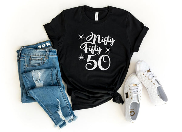 T-Shirt-Nifty Fifty T-Shirt-S-Black-Jack N Roy