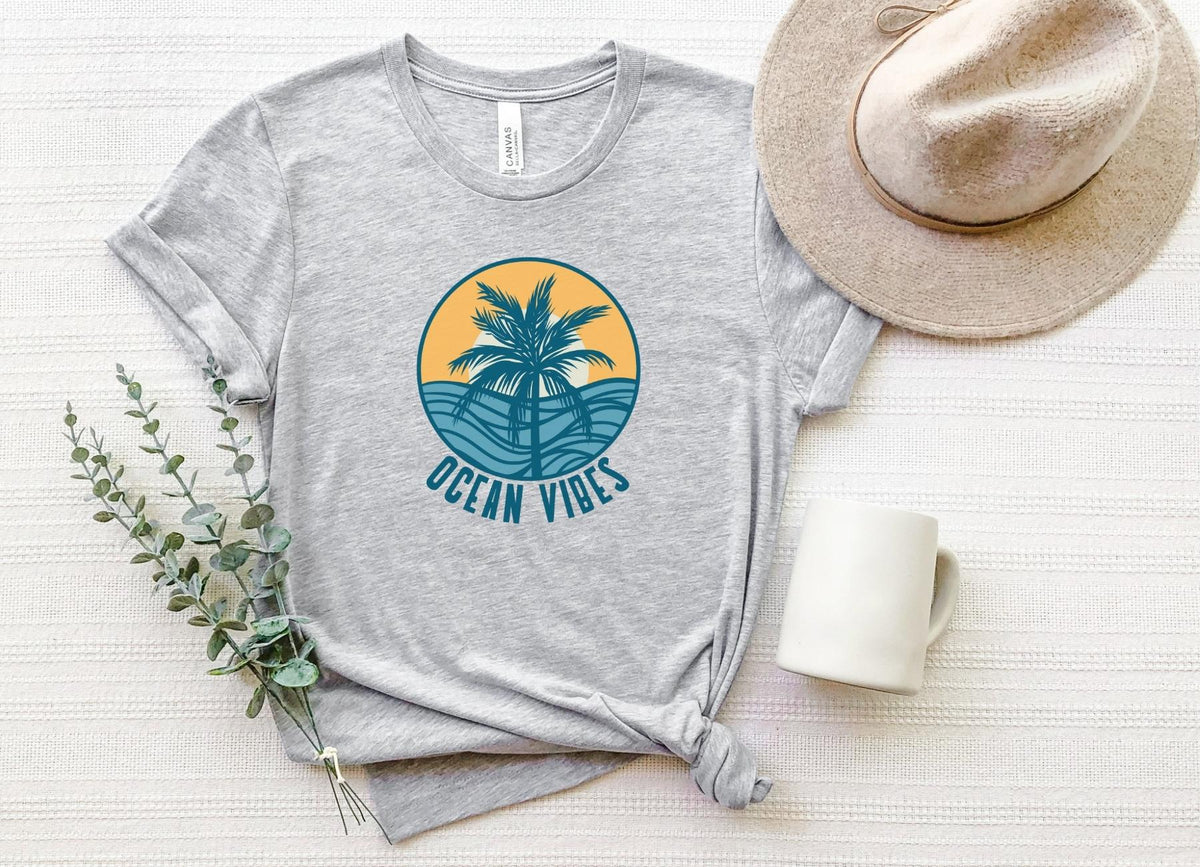 T-Shirt-Ocean Vibes T-Shirt-S-Athletic Heather-Jack N Roy