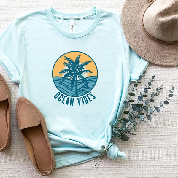 T-Shirt-Ocean Vibes T-Shirt-S-Heather Ice Blue-Jack N Roy