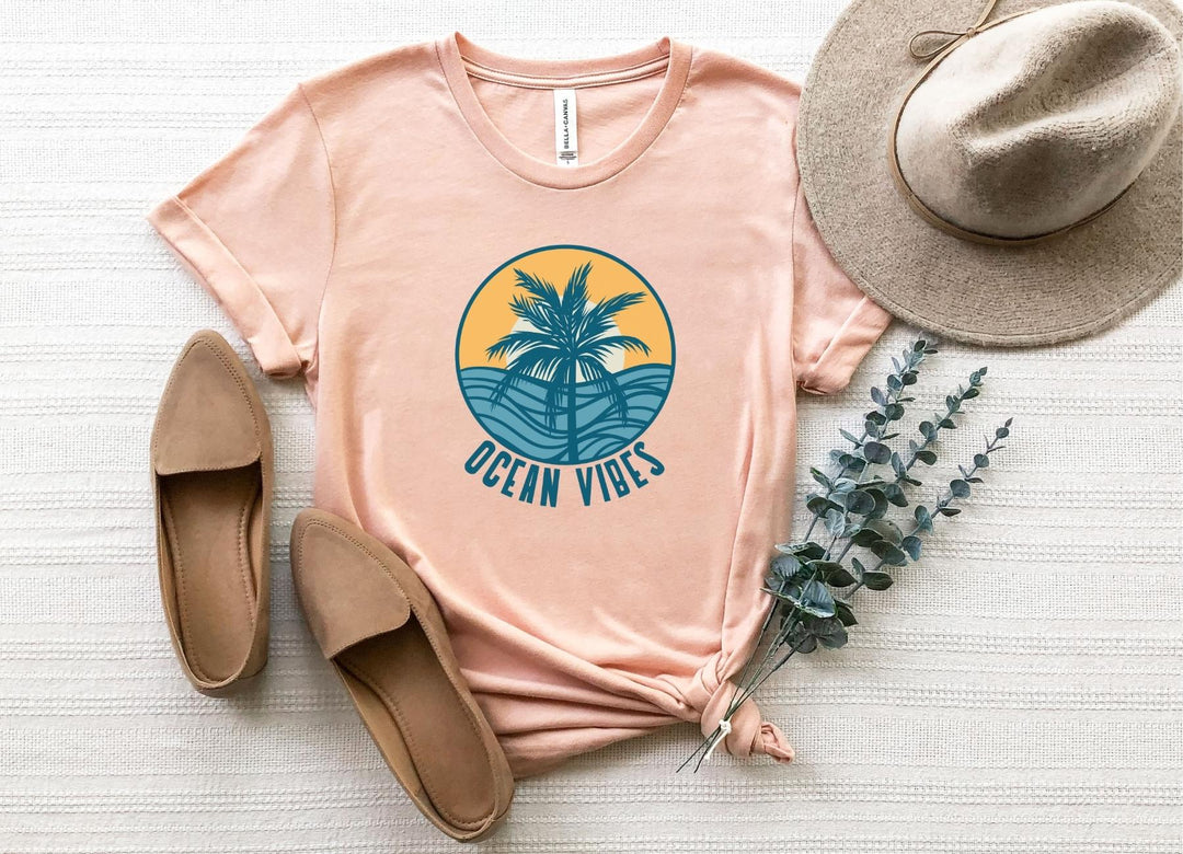 Shirts & Tops-Ocean Vibes T-Shirt-S-Heather Peach-Jack N Roy