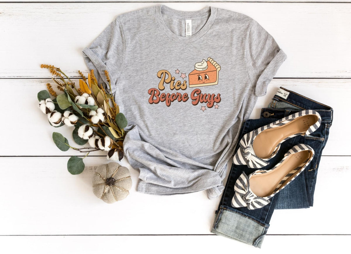 T-Shirt-Pies Before Guys T-Shirt-S-Athletic Heather-Jack N Roy