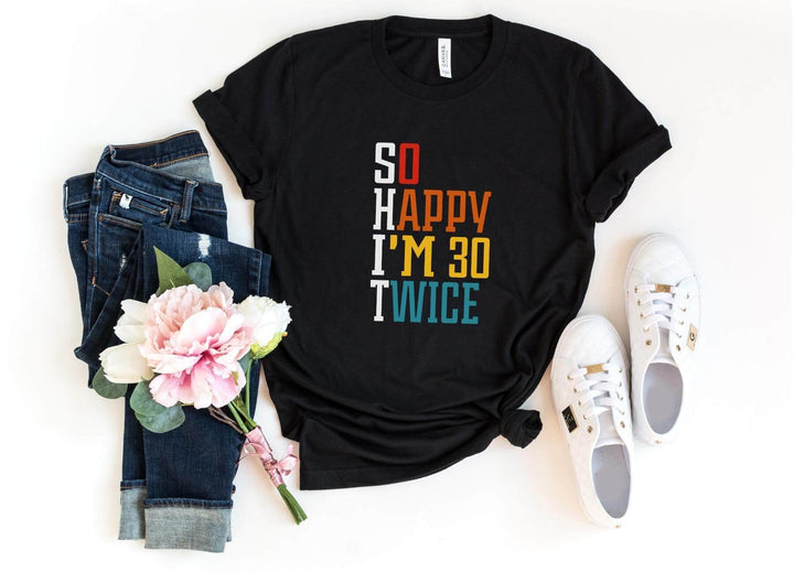 Shirts & Tops-S.H.I.T. 60 Birthday T-Shirt-S-Black-Jack N Roy