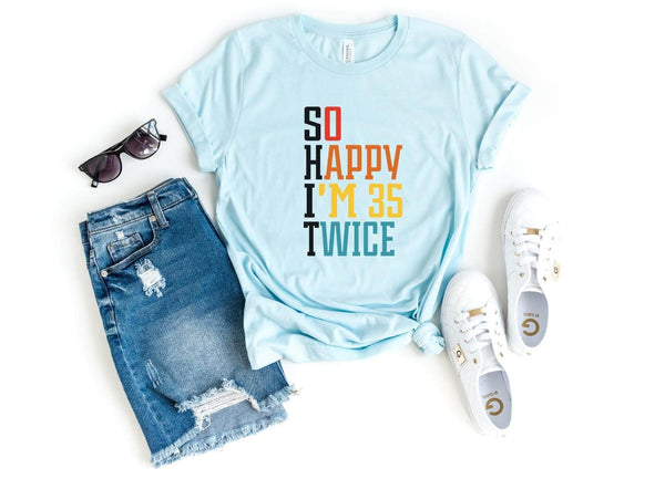 T-Shirt-S.H.I.T. 70 Birthday T-Shirt-S-Heather Ice Blue-Jack N Roy