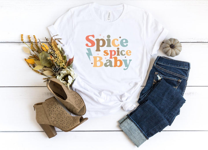 Shirts & Tops-Spice Spice Baby Fall T-Shirt-S-White-Jack N Roy