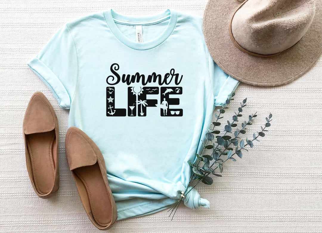 Shirts & Tops-Summer Life T-Shirt-S-Heather Ice Blue-Jack N Roy