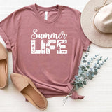 T-Shirt-Summer Life T-Shirt-S-Heather Mauve-Jack N Roy