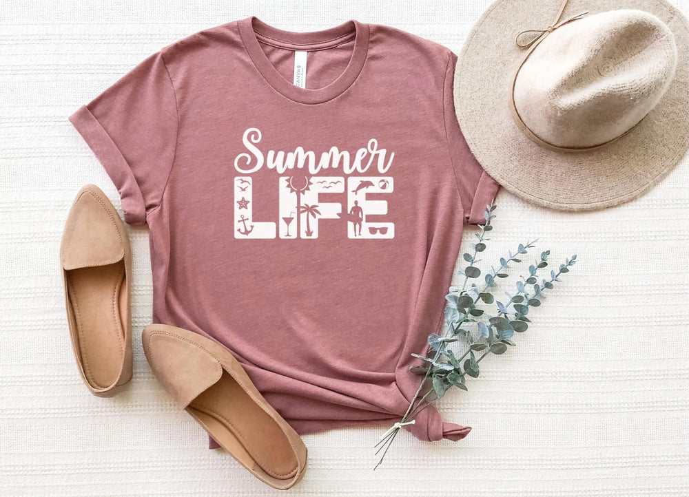Shirts & Tops-Summer Life T-Shirt-S-Heather Mauve-Jack N Roy