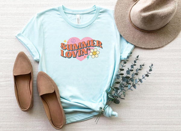 T-Shirt-Summer Lovin T-Shirt-S-Heather Ice Blue-Jack N Roy