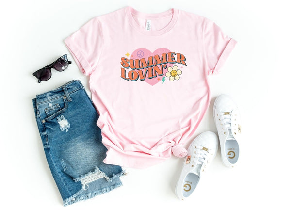 T-Shirt-Summer Lovin T-Shirt-S-Pink-Jack N Roy