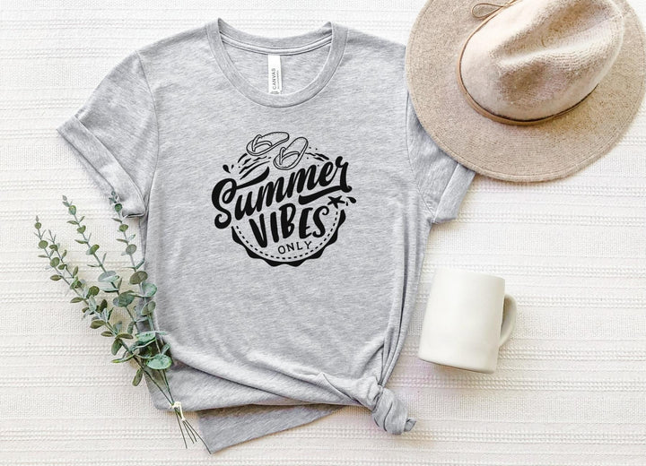 Shirts & Tops-Summer Vibes Only T-Shirt-S-Athletic Heather-Jack N Roy