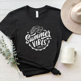 T-Shirt-Summer Vibes Only T-Shirt-S-Black-Jack N Roy