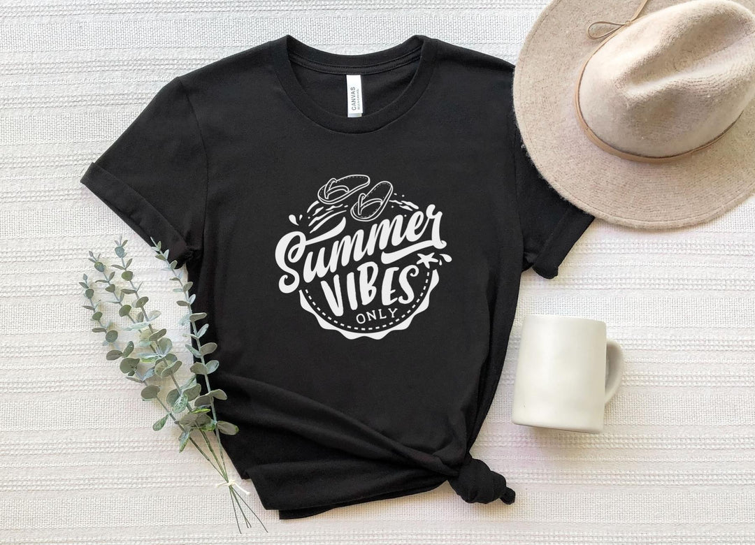 Shirts & Tops-Summer Vibes Only T-Shirt-S-Black-Jack N Roy