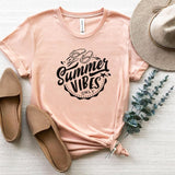 T-Shirt-Summer Vibes Only T-Shirt-S-Heather Peach-Jack N Roy