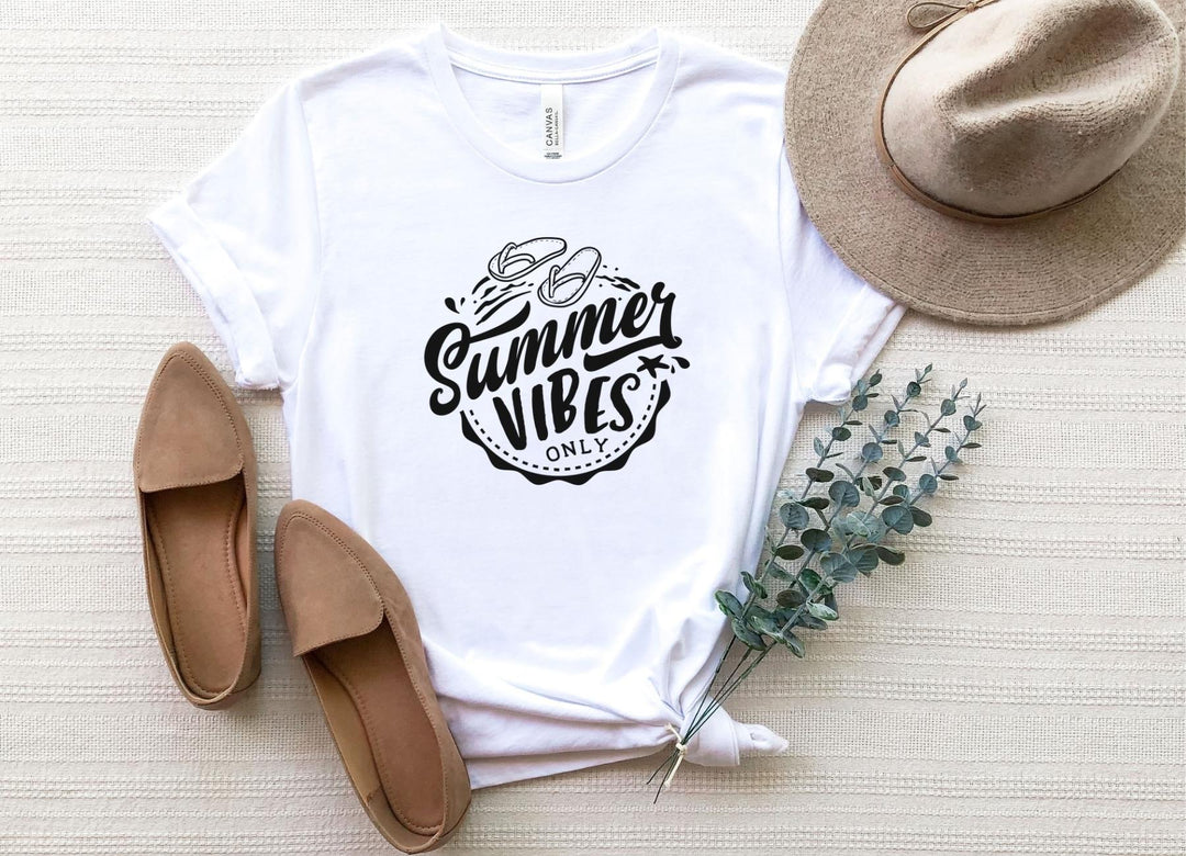 Shirts & Tops-Summer Vibes Only T-Shirt-S-White-Jack N Roy